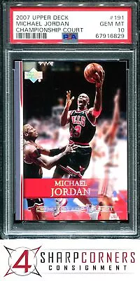 2007 Upper Deck Championship Court #191 Michael Jordan Hof Psa 10 • $65.31