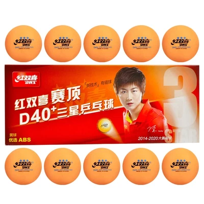 $18.99 • Buy 10x DHS 3-Star D40+ Table Tennis ABS Yellow Balls PingPong Balls ITTF Approved
