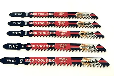 5 X T111C Jigsaw Blades For Metal To Fit Bosch DeWalt Makita • £3.29