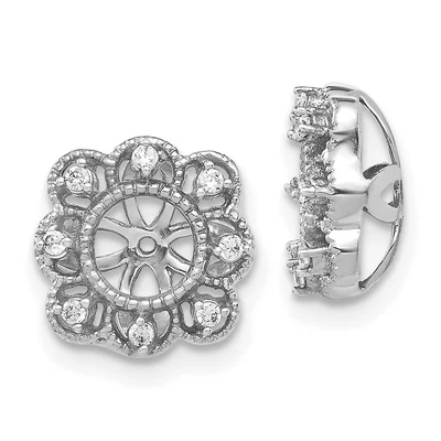 $267.93 • Buy 14k White Gold Fancy Diamond Earring Jacket