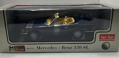 Sun Star 1:18 Scale Black Mercedes-Benz 350 SL Convertable • $99.99