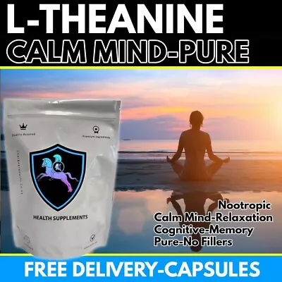 L Theanine XL 600mg Capsules Cognitive Health Memory Anxiety Mental Focus • £6.45