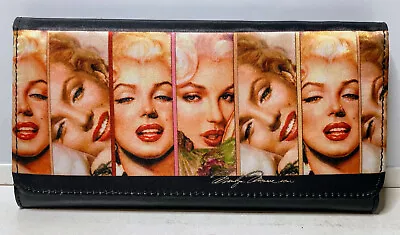 Forever Beautiful Marilyn Monroe Wallet 2003 Satin & Black Vinyl PVC • $18.99