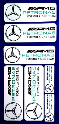 7x Compatible With Amg Petronas F1 Team Decal Vinyl Stickers Mercedes • £7.50
