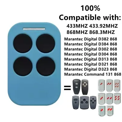 For Marantec M3-2312 315MHz 4 Button Remote Garage Door Opener Program • $13.15
