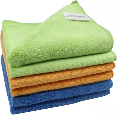 Microfiber Cleaning Cloth 400 GSM Thick Soft Microfiber Towels For Cars Lint Fre • $12.49