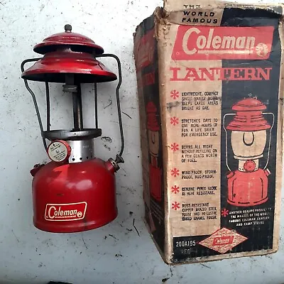 Vintage 1967 Coleman 200A Single Mantle Lantern W Box FIXER • $49.99