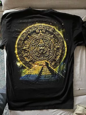 Aztec Calendar Sun Stone Mayan Mexico Pyramid T-shirt • $10