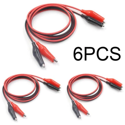 $7.09 • Buy 6PCS Double Ended Alligator Crocodile Clip Cable Electric Test Connector Wire