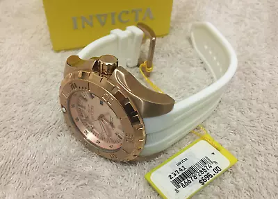 Invicta Pro Diver 23741 Rose Gold  S/steel White Polyurethane Men's Watch • £109.99