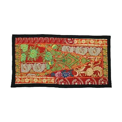 Vintage Embroidered Patchwork Design Gypsy Bohemian Tapestry Wall Hanging Ap • $19.99