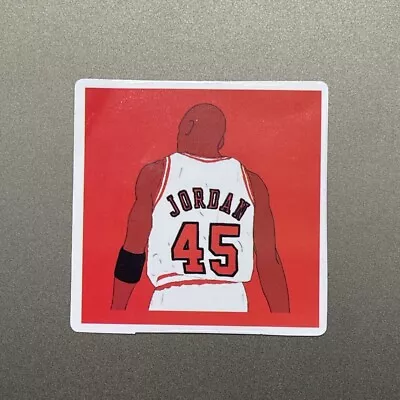 Michael Jordan Red & White Sticker 2.75x2.75 Inch • $3