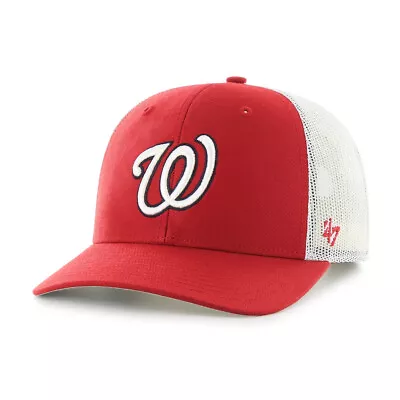 Washington Nationals '47 MLB Mesh Trucker Adjustable Snapback Hat • $29.99