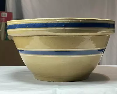 Vintage McCoy Oven Ware USA Beige & Blue (Azure) Mixing Bowl #10 *RARE* • $84.99