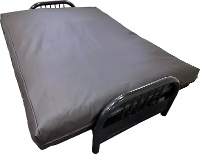 Full Size Brown Leather Vinyl Futon Cover Mattress Slipcovers Encasement • $78