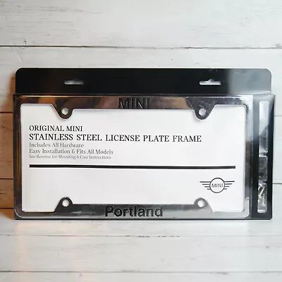 Stainless Steel Metal License Plate Frame For Mini Cooper Portland READ DESC • $16.20
