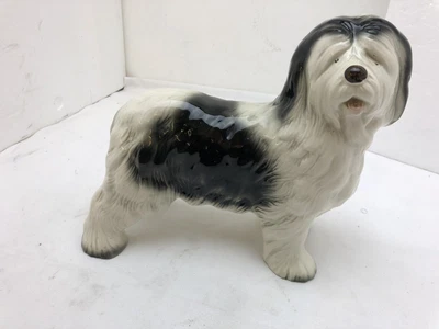 £15.99 • Buy Vintage 50s/60s Melba Ware Old English Sheepdog Pottery Dulux Dog Black White 9 
