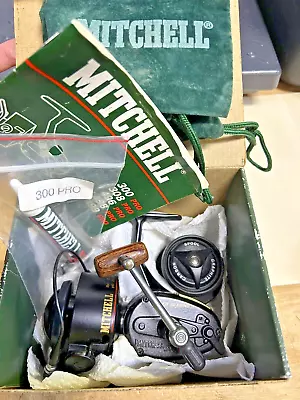 Garcia Mitchell 300 Pro Spinning Reel Made In France - Mint With Box • $99.99