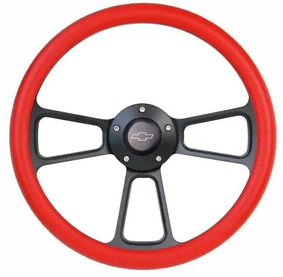 1995-2002 Chevy Full Size Trucks Steering Wheel Kit Red & Black Billet! • $214.99