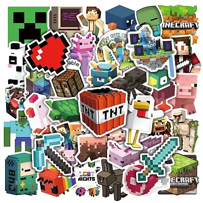 UK 50PCS Minecraft Cool Game Stickers Decal Vinyl Luggage Skateboard Laptop NEW • $5.47