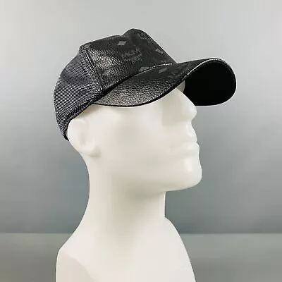 MCM Black Grey Logo PVC Hats • $177