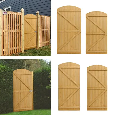 Wooden Garden Gate Arch Top Pedestrian Pressure Treated Solid Pine Door Gates • £78.99