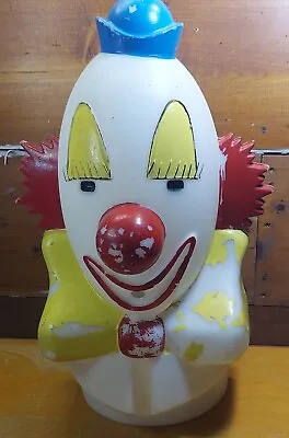 Vintage Circus Clown Helium Tank Cover Topper Head Balloon Game Carnival 24 Tall • $200