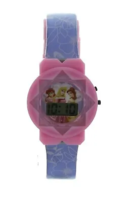 Girls Cute Disney Princess Digital Watch And Crown Lilac And Pink Plastic Band • $13.19