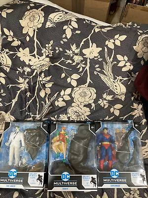 DC Multiverse Dark Knight Returns Joker/Robin/Superman Mcfarlane Toys New 3 Figs • £40