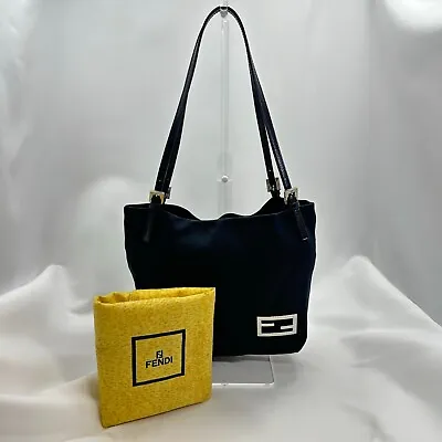 FENDI Tote Shoulder Bag Black Authentic • $189.99