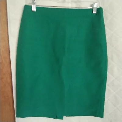 J Crew N.  2 Pencil Skirt Womens Size 4 Green Kelly Knee Length • $21