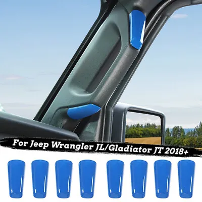 Interior A/B Pillar Handle Grab Bar Cover Trim Blue For Jeep Wrangler JL 2018 Up • $18.99