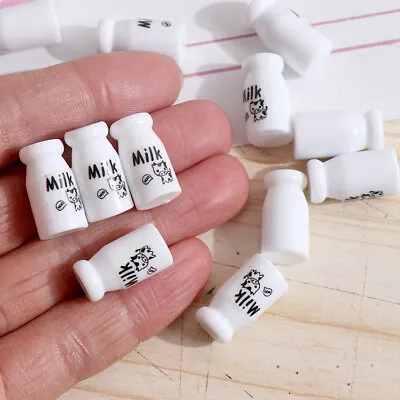 1/12 Scale Dollhouse Miniature -Set Of 10 Milk Bottles Drinks Kitchen Accessory  • $5.99