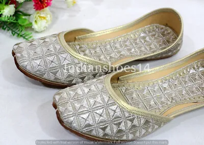 Us 6 - 10 Women Khussa Shoes Punjabi Jutti Rajasthani Joti Mojari Mojri Dd173 • $44