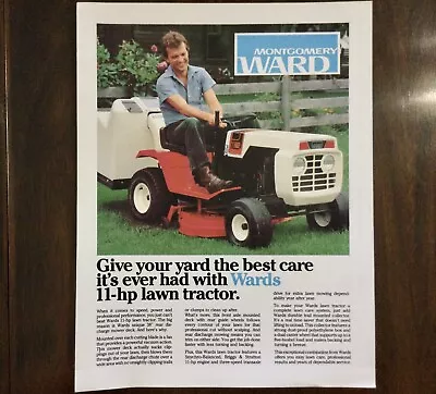 1980 Montgomery Ward 11-hp Lawn Tractor 38” Deck Original Brochure Flyer • $5.25