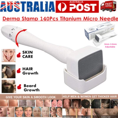 $17.79 • Buy Adjustable Derma Stamp, DRS Derma Roller, Titanium 140 Micro Needles 0.20-3.0MM