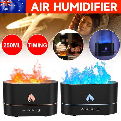 $21.59 • Buy Ultrasonic Aroma Air Humidifier Flame Light Purifier Essential Oil Diffuser USB