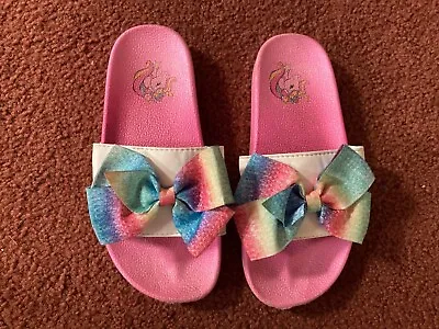 My Little Pony 2021Viacom Girls Slides Sandals Pink Bow Sz 13-1. • $4.49