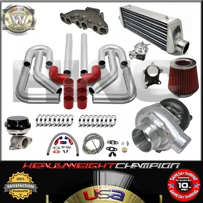 Turbo Kit T3/T4 For GOLF GTI JETTA PASSAT VR6 2.8 12V FMIC PK WG BOV Manifold RD • $681.50