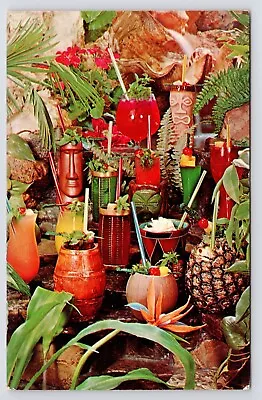 C1960s Kahiki Polynesian Supper Club TIKI Drinks Columbus Ohio OH VTG Postcard • $29