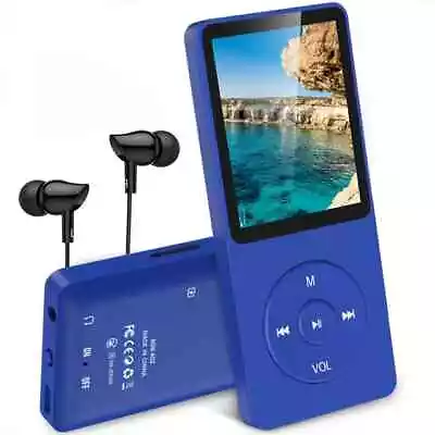 AGPTEK A02 8GB MP3 Player With FM Radio Voice Recorder 70 Hours Playback BLU • $19.95