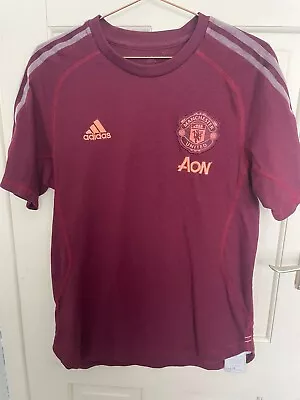 Manchester United Travel T-Shirt - Man Utd -  Medium - Adidas • £8