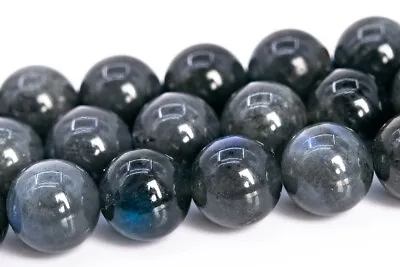 8MM Genuine Natural Black Labradorite Beads Grade A Round Gemstone Loose Beads • $8.49
