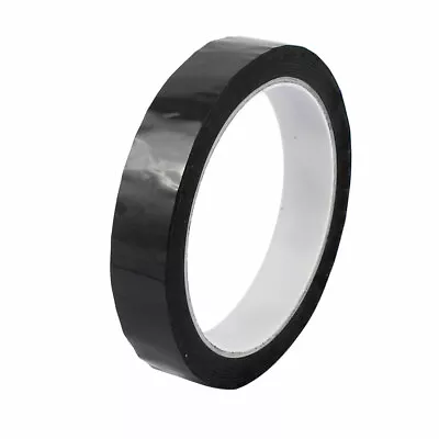 18mm Single Sided Strong Self Adhesive Mylar Tape 50M Black • $12.01