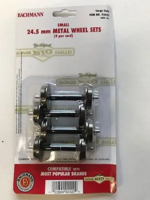 Bachmann 92422 G Scale Small Metal Wheels Set Of 4 2 Pairs 24.5mm Brand New • $28.75