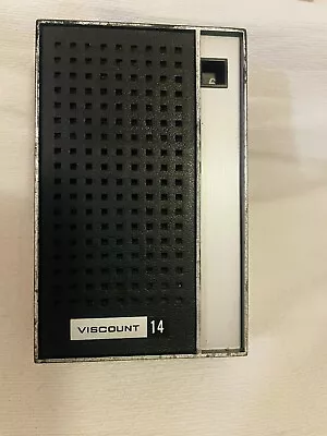 Vintage Mid 60’s Viscount 14 6-transistor AM Radio With Case Works/Loud • $19