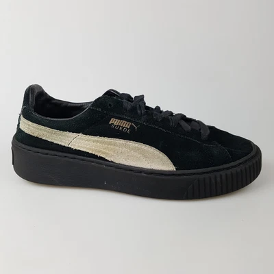 $22.49 • Buy Women's PUMA 'Suede Platform' Sz 7 US Shoes Black Leather | 3+ Extra 10% Off