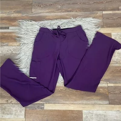 Skechers By Barco Women's Scrubs Pants Size S Color Purple Downstring Pull On • $17