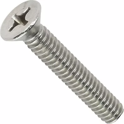 5/16-18 X 2  Flat Head Machine Screws Phillips Drive Stainless Steel Qty 10 • $13.14