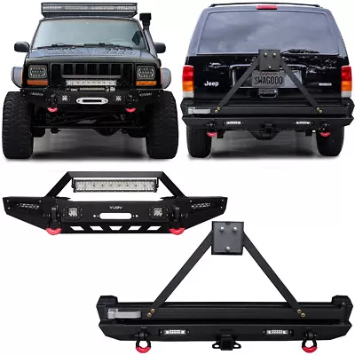 Vijay Fits 1984-2001 Jeep Cherokee XJ New Front Or Rear Bumper With LED Lights • $1059.99